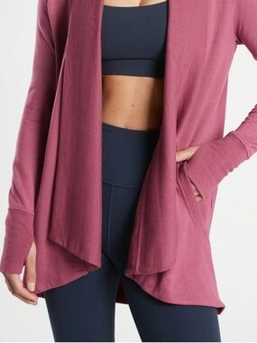 Athleta longsleeve Open-Front cardigan Sweater Small Yoga Workout